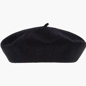 Black Knitted Beret for Women